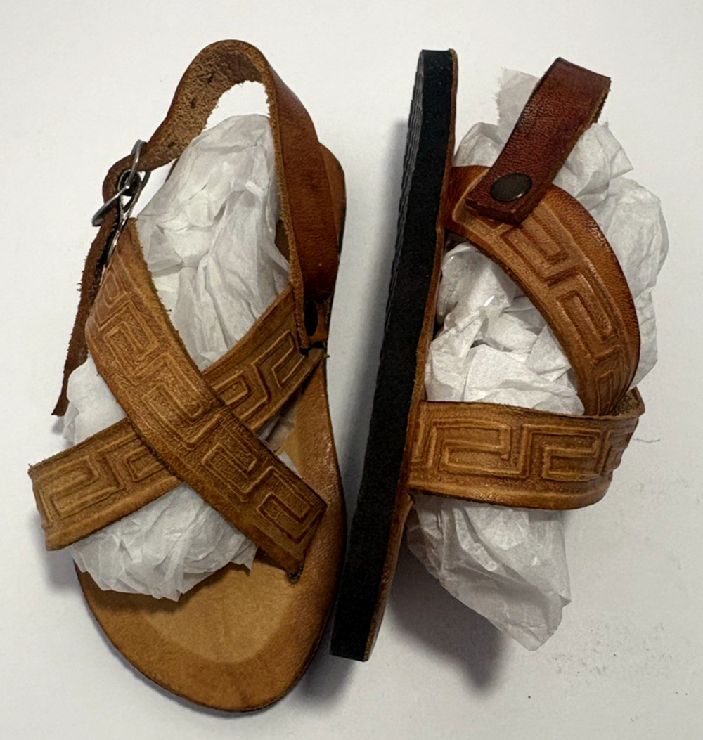 Baja Hand Crafted Genuine Leather Artisanal Sandals Little Kids Mexico 2 Brown
